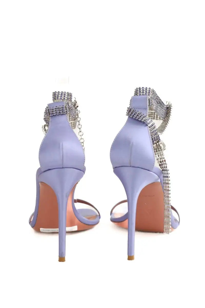 Talons Amina Muaddi Bleu en Tissu