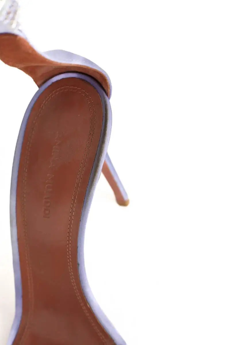 Talons Amina Muaddi Bleu en Tissu