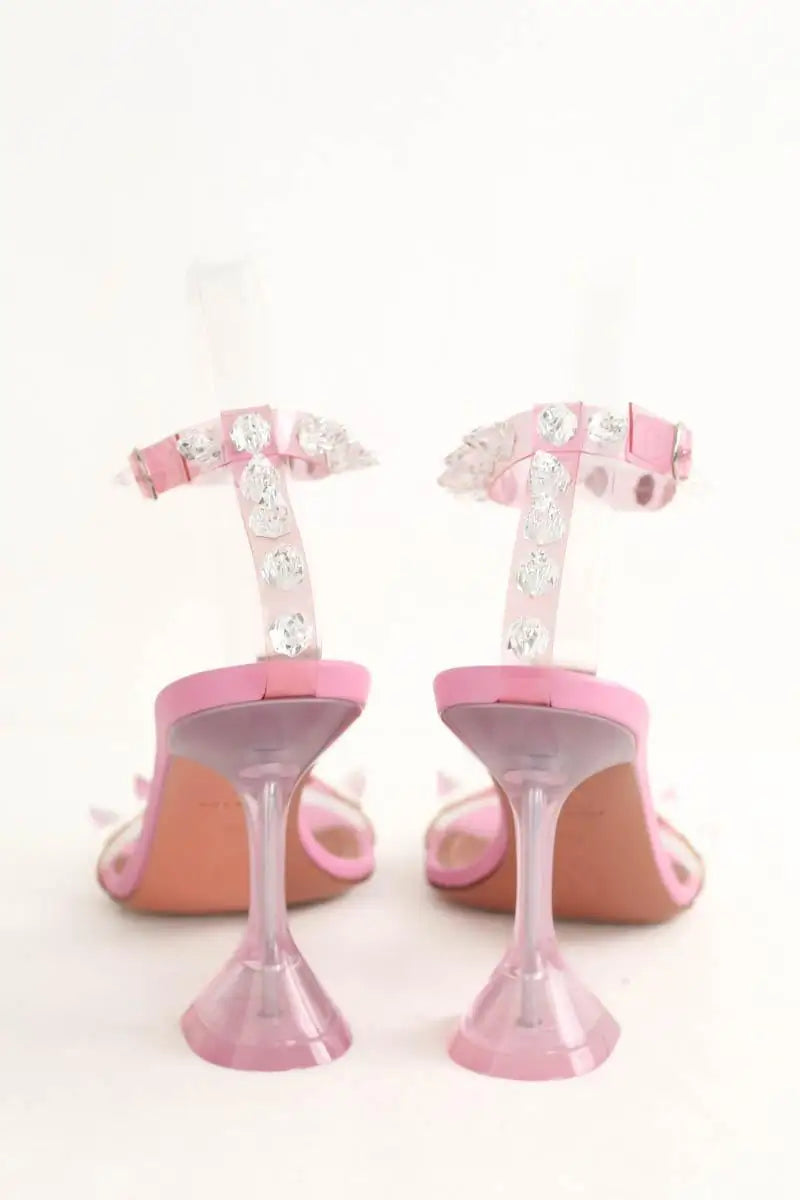 Talons Amina Muaddi Julia Rose en Tissu