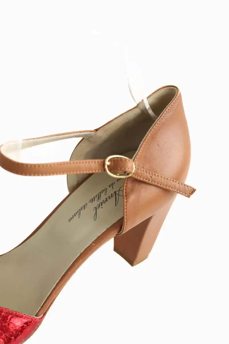Talons Anniel Rose en Cuir