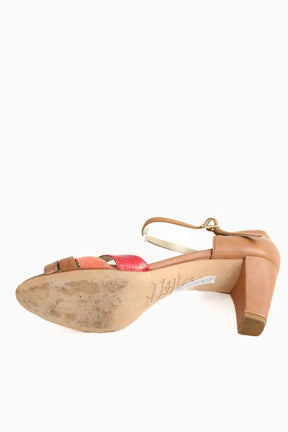 Talons Anniel Rose en Cuir