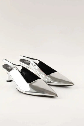 Talons Anny Nord Point blank slingback disco ball Argent en Cuir