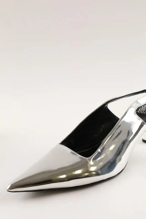 Talons Anny Nord Point blank slingback disco ball Argent en Cuir