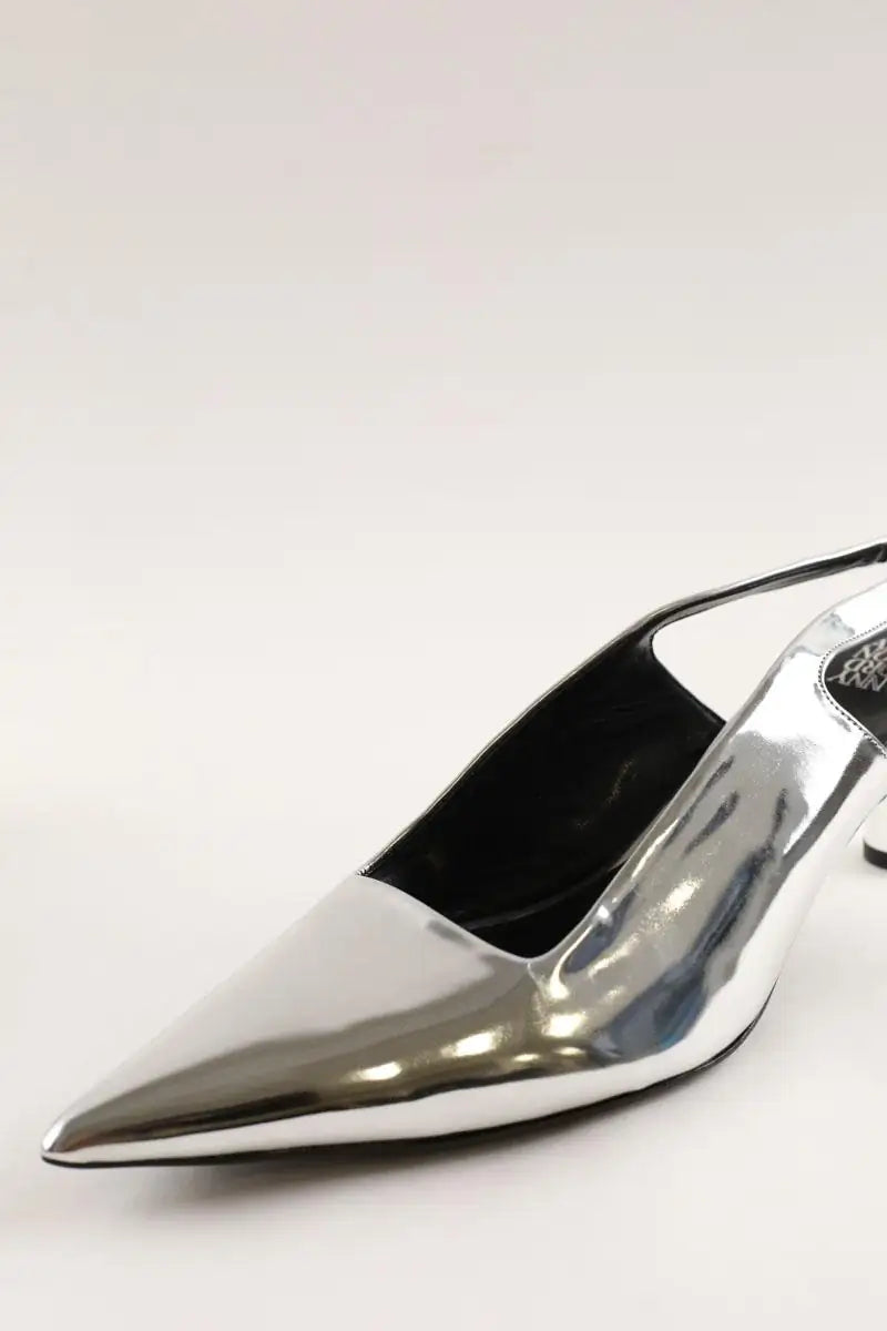 Talons Anny Nord Point blank slingback disco ball Argent en Cuir