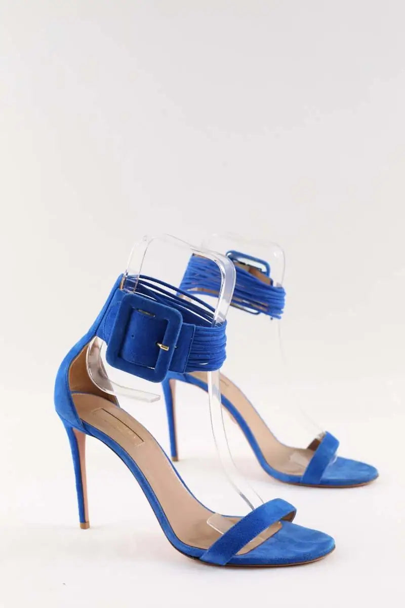 Talons Aquazzura Bleu en Daim