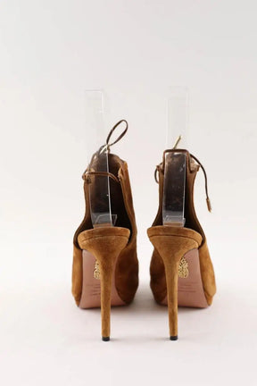 Talons Aquazzura Camel en Daim