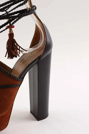 Talons Aquazzura Marron en Daim