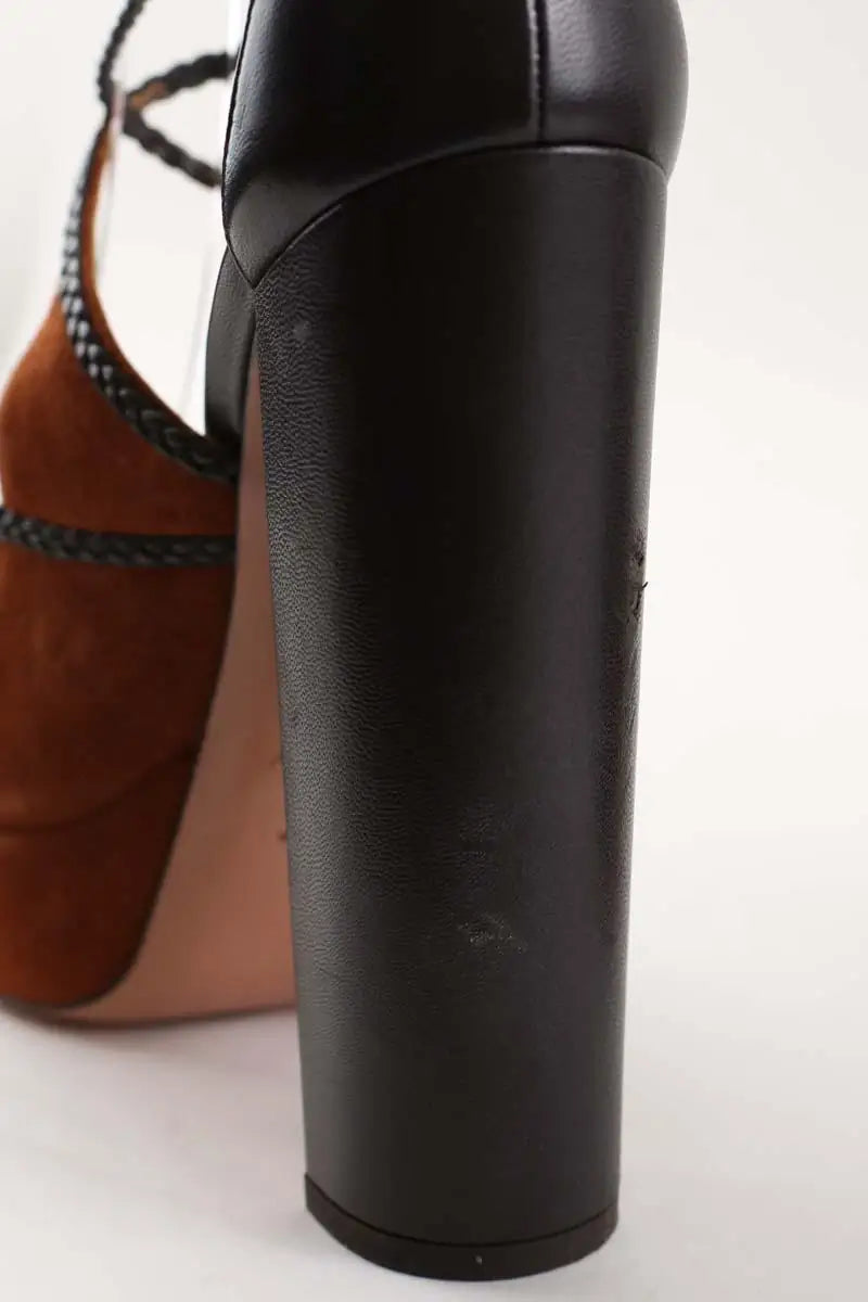Talons Aquazzura Marron en Daim