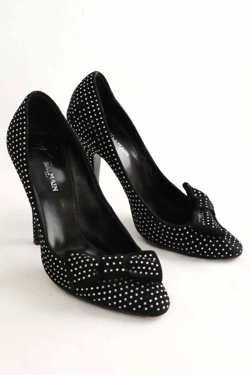 Talons Balmain Noir en Cuir