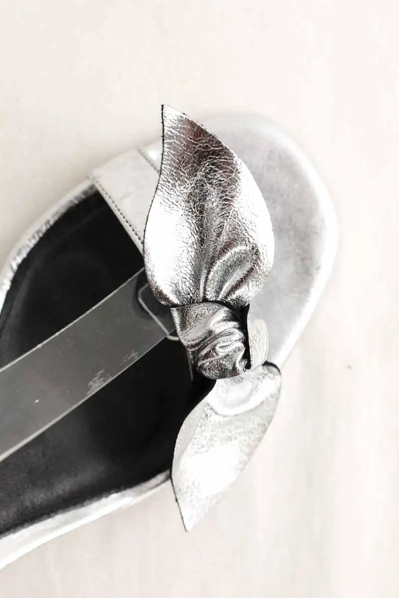 Talons Ba&Sh Argent en Cuir