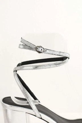 Talons Ba&Sh Argent en Cuir