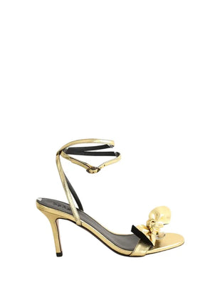 Talons Ba&Sh Doré en Cuir, taille 39 - Seconde Main