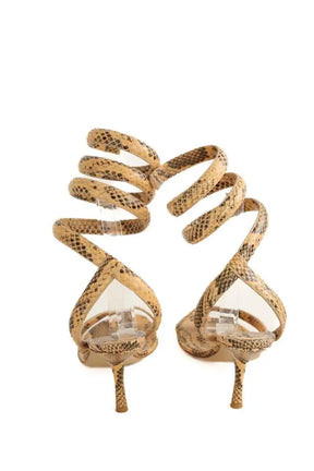 Talons Bottega Veneta Spiral Beige en Cuir