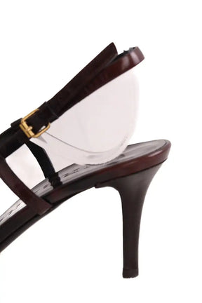 Talons Burberry Bordeaux en Cuir