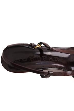 Talons Burberry Bordeaux en Cuir