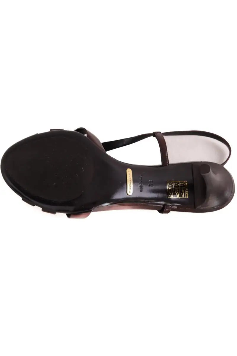 Talons Burberry Bordeaux en Cuir