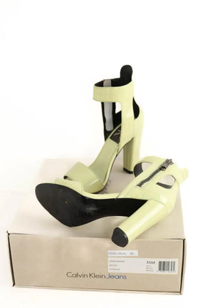 Talons Calvin Klein Turquoise en Cuir verni