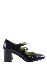 Talons Carel Babies Slingback  Marine en Cuir verni, taille 35 - Seconde Main