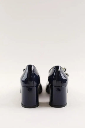 Talons Carel Babies Slingback  Marine en Cuir verni