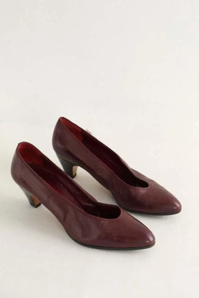 Talons Carel Bordeaux en Cuir