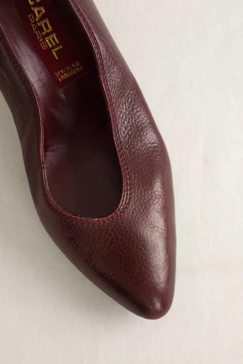 Talons Carel Bordeaux en Cuir