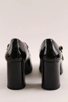 Talons Carel Keel Noir en Cuir verni