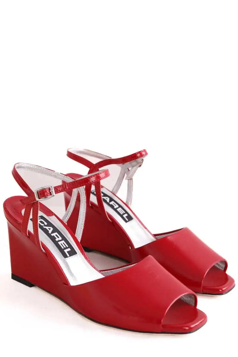 Talons Carel Rouge en Cuir verni