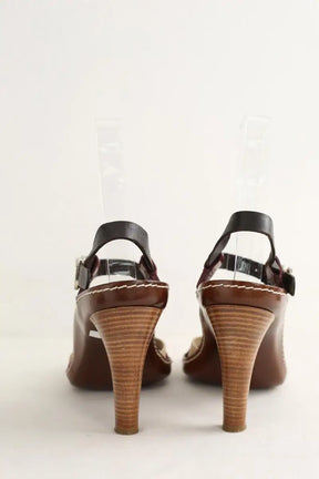 Talons Celine Marron en Cuir