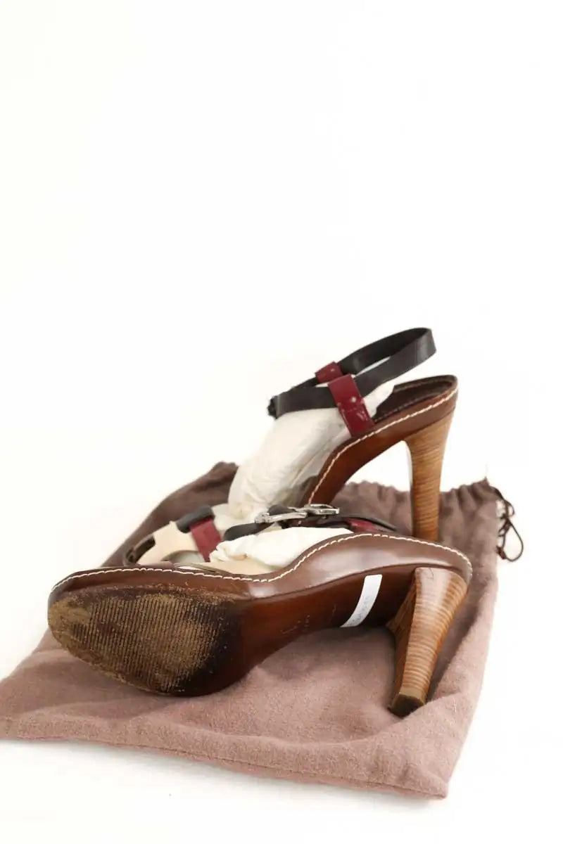 Talons Celine Marron en Cuir