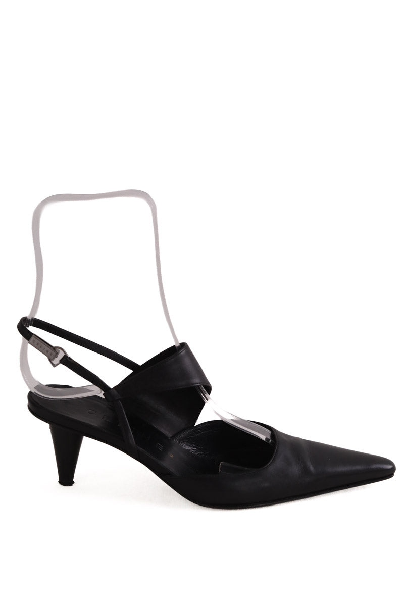 Talons Celine Noir en Cuir, taille 36 - Seconde Main
