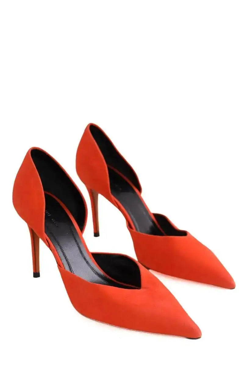 Talons Celine Orange en Daim
