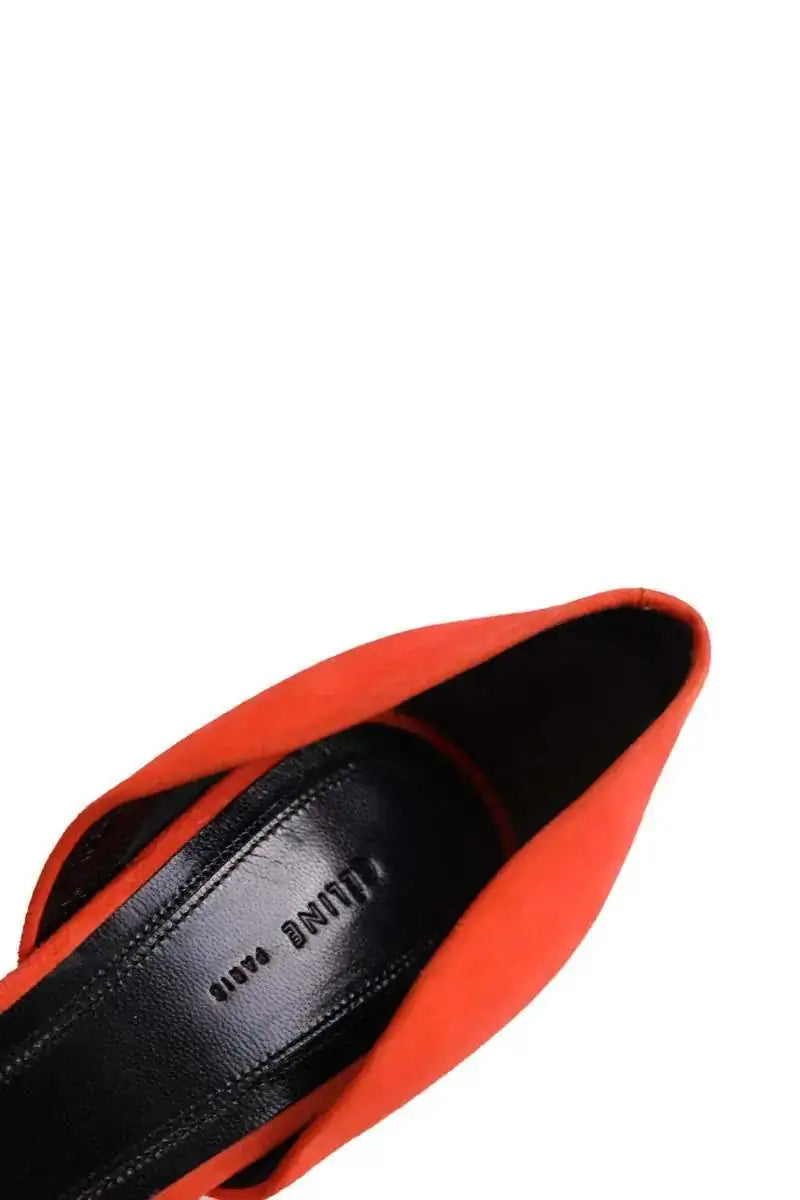 Talons Celine Orange en Daim