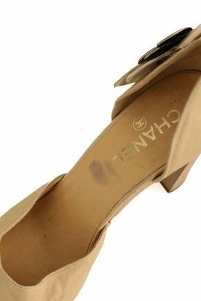 Talons Chanel Beige en Cuir