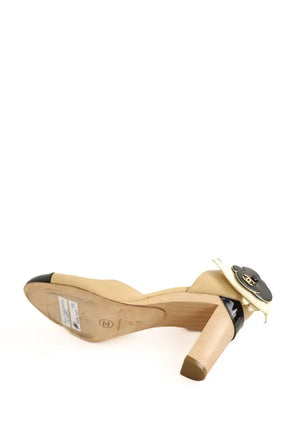 Talons Chanel Beige en Cuir
