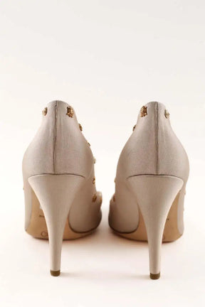 Talons Chanel Beige en Tissu