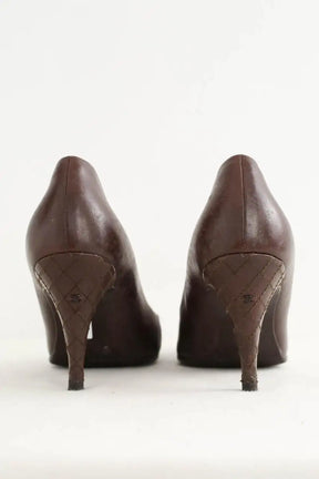 Talons Chanel Marron en Cuir