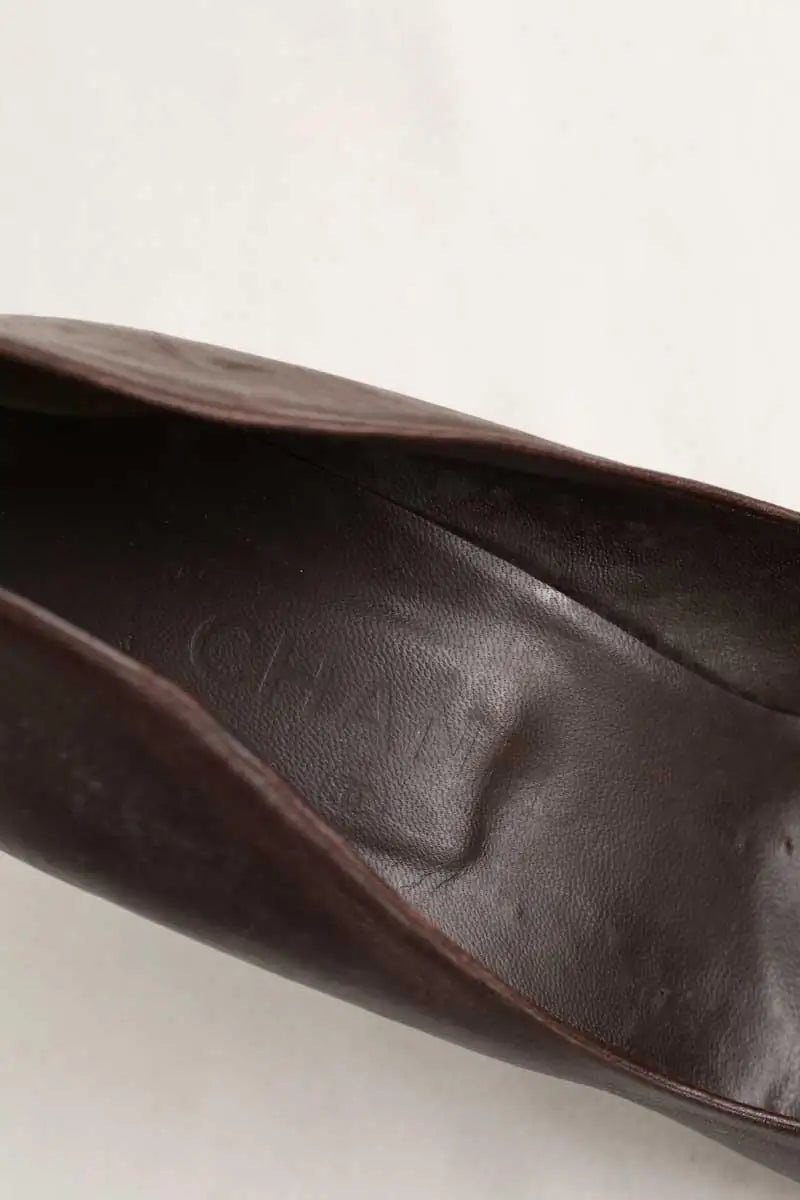 Talons Chanel Marron en Cuir
