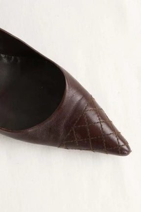 Talons Chanel Marron en Cuir