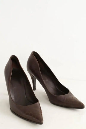 Talons Chanel Marron en Cuir