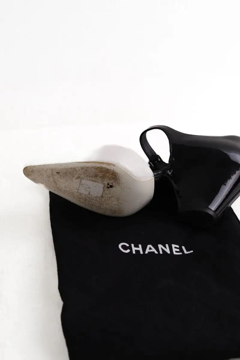 Talons Chanel Noir en Cuir