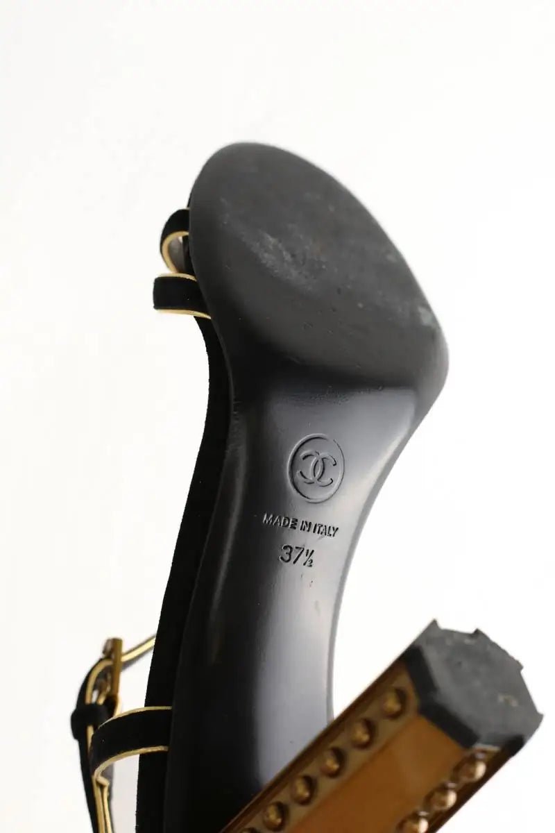 Talons Chanel Noir en Cuir