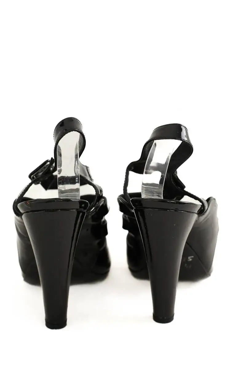 Talons Chanel Noir en Cuir