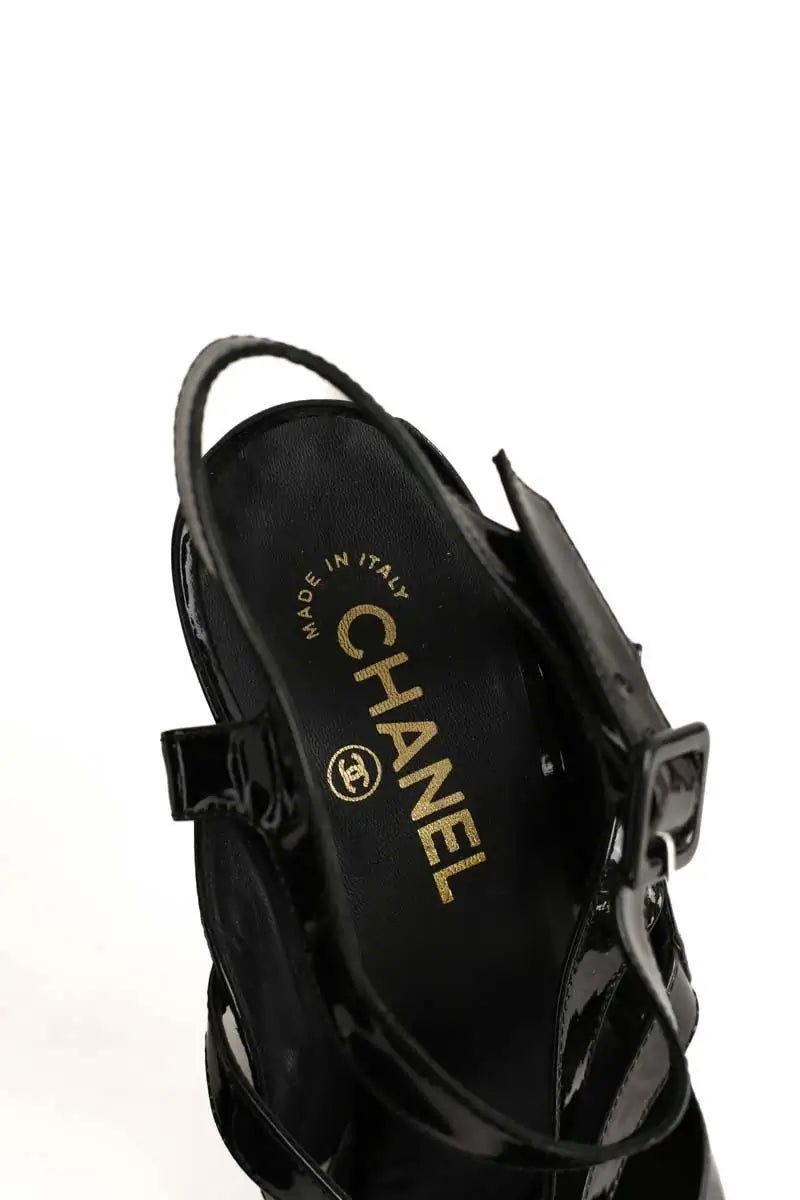 Talons Chanel Noir en Cuir