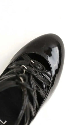 Talons Chanel Noir en Cuir verni