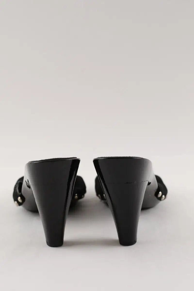 Talons Chanel Noir en Daim