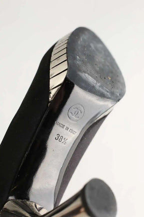 Talons Chanel Noir en Tissu