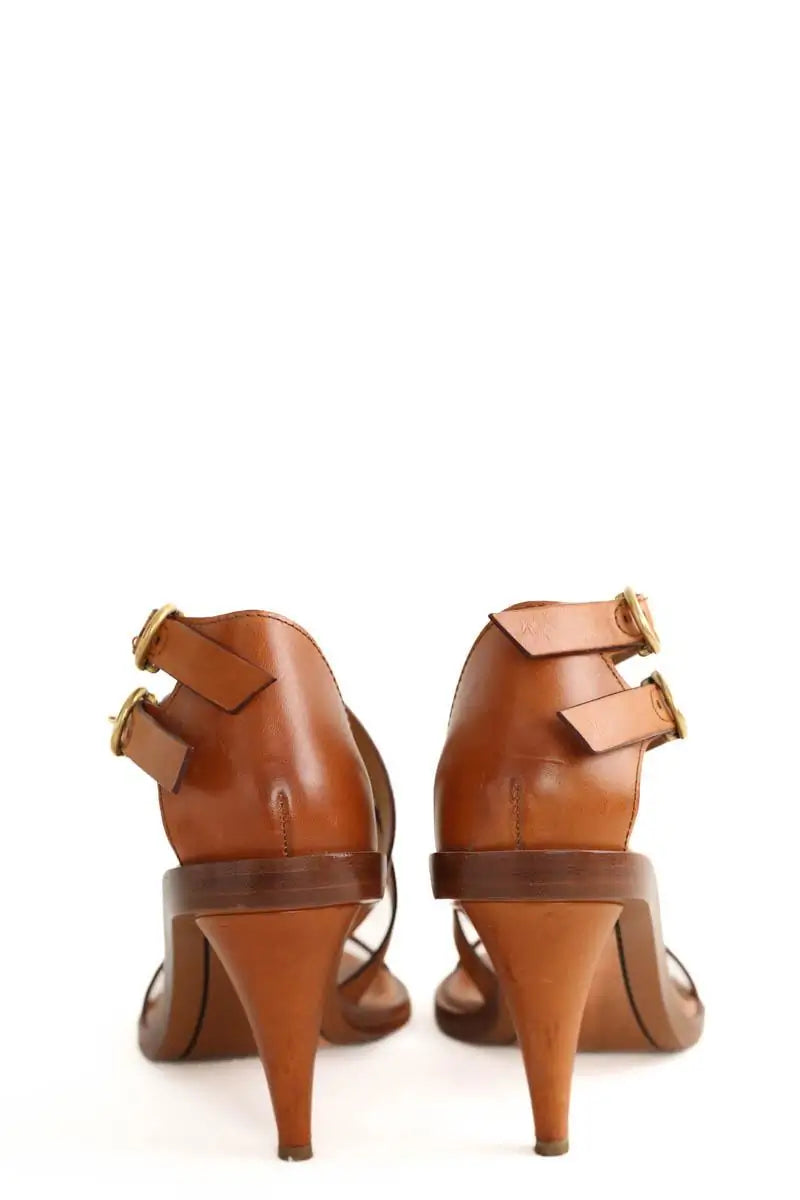 Talons Chloé Camel en Cuir