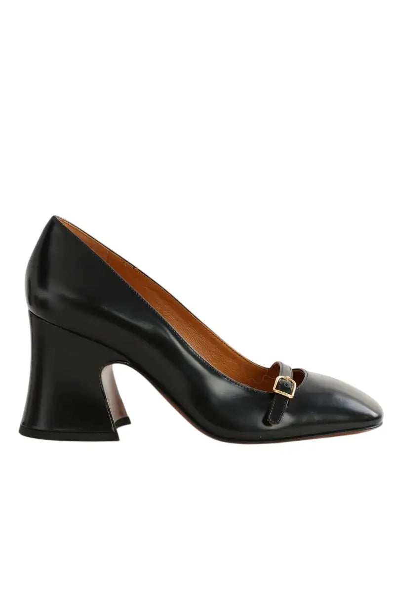 Talons Chloé Janis Noir en Cuir, taille 37 - Seconde Main