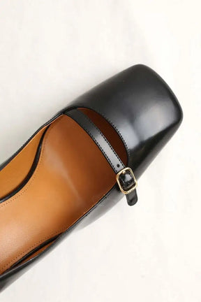 Talons Chloé Janis Noir en Cuir