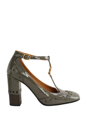 Talons Chloé Perry Gris en Cuir verni, taille 37 - Seconde Main